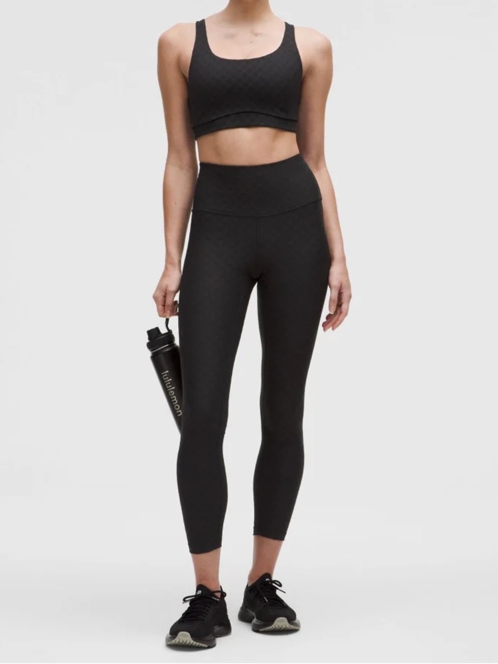 lululemon athletica Black Textured High-Waist Leggings